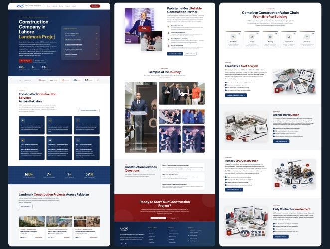 Usman Ibrahim Construction website UI design